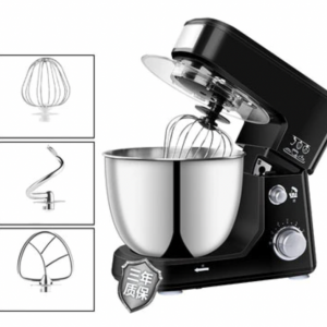 Alternative view of Bol mixeur électrique en acier inoxydable, mélangeur à crème à support, bol de 4 l, pétrissage, pâte, gâteau, pain, batteur d’œufs