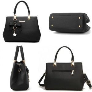 Sac à Main Femme Tendance Chic en Cuir Synthétique Noir